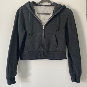 Brandy Melville Cropped Zip up Jacket🤍